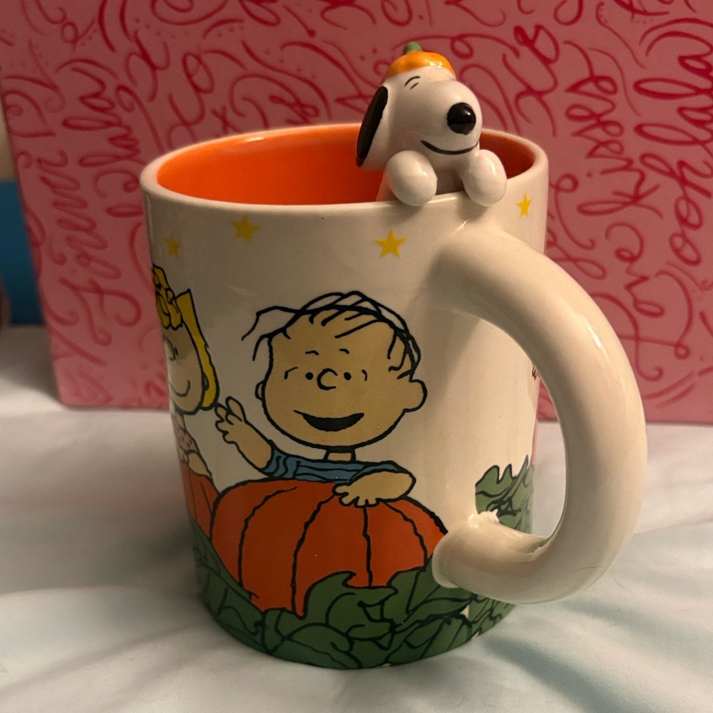 Peanuts White Ceramic Mug with Black Logo